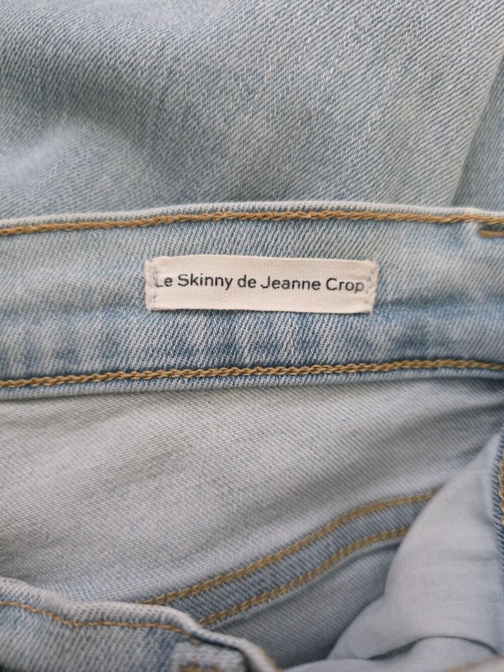 FRAME Le Skinny De Jeanne Light Wash Frayed Hem Ankle Denim Jeans Women's Sz 27 - Picture 6 of 8
